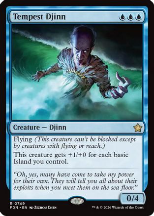 Tempest Djinn (0749) (FDN-749) [Foundations] MTG Single Wizards of the Coast