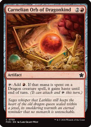Carnelian Orb of Dragonkind (0759) (FDN-759) [Foundations]