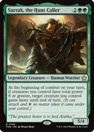 Surrak, the Hunt Caller (0768) (FDN-768) [Foundations] MTG Single Wizards of the Coast