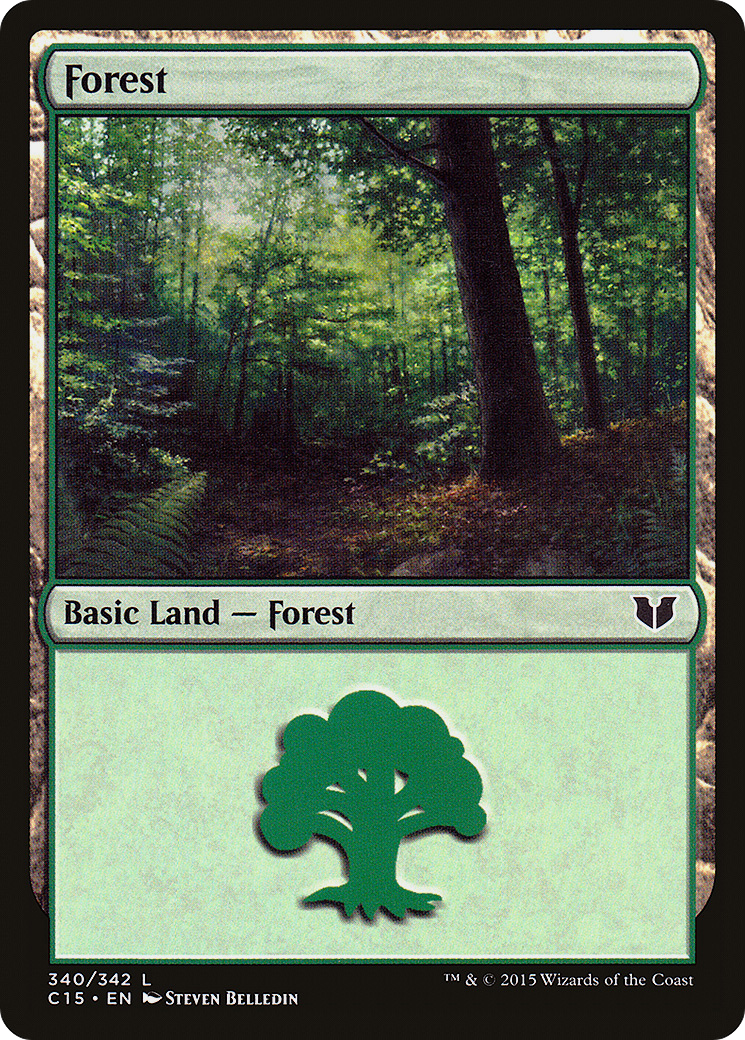 Forest (C15-340) [Commander 2015] MTG Single Wizards of the Coast
