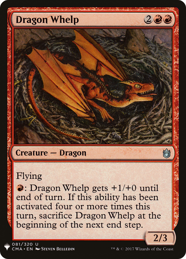 Dragon Whelp (LIST-CMA-81) [Mystery Booster] The List MTG Single Wizards of the Coast