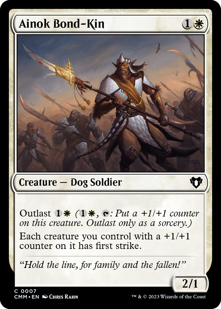 Ainok Bond-Kin (CMM-007) [Commander Masters] Foil MTG Single Wizards of the Coast