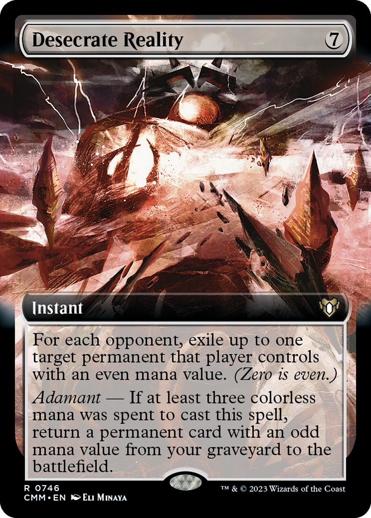 Desecrate Reality (CMM-746) [Commander Masters] (Extended Art) MTG Single Wizards of the Coast