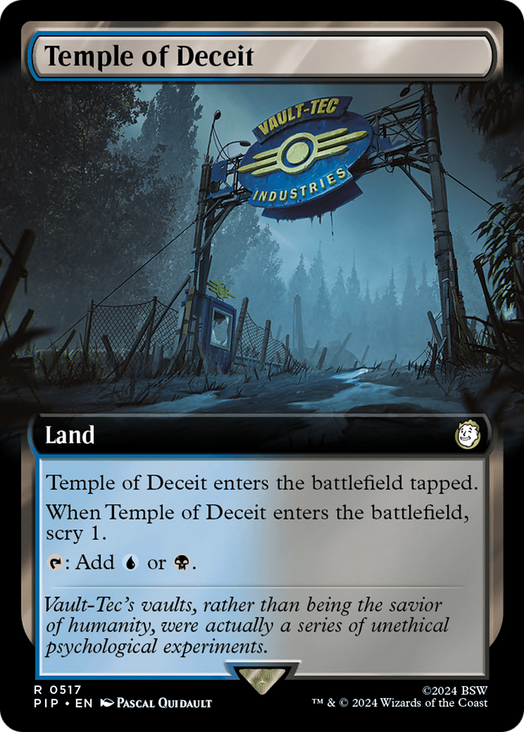 Temple of Deceit (PIP-517) [Fallout] (Extended Art) MTG Single Wizards of the Coast