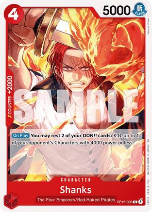 Shanks (OP16-006) [The Time of Battle] One Piece Single Bandai