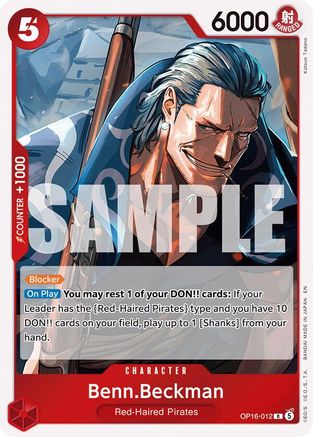 Benn.Beckman (OP16-012) [The Time of Battle] Foil One Piece Single Bandai