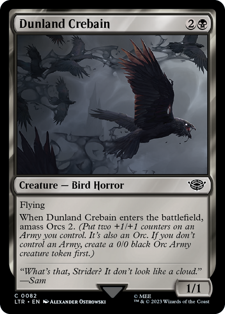 Dunland Crebain (LTR-082) [The Lord of the Rings: Tales of Middle-earth] Foil MTG Single Wizards of the Coast