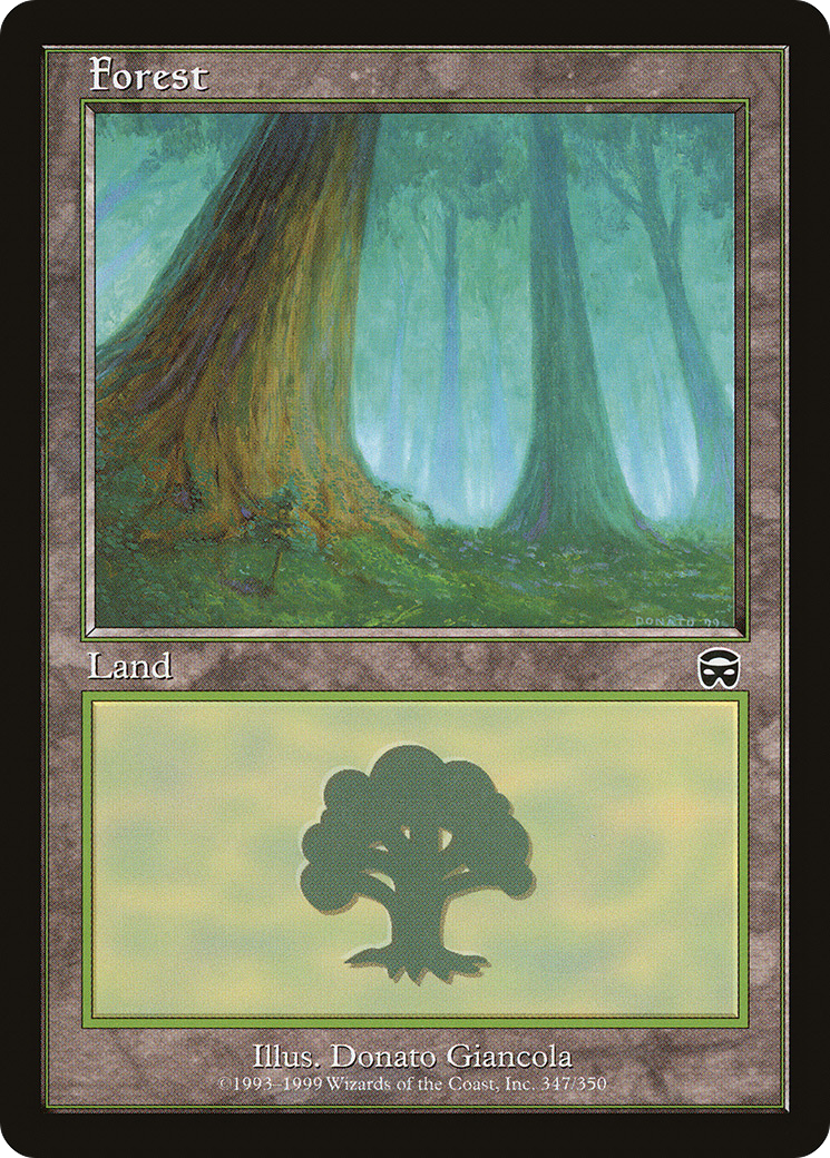 Forest (347) (MMQ-347) [Mercadian Masques] Foil MTG Single Wizards of the Coast
