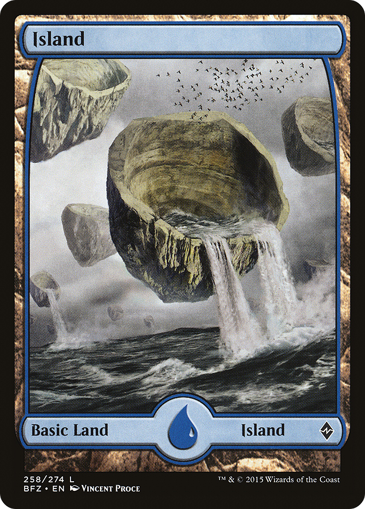 Island (BFZ-258) [Battle for Zendikar] Foil MTG Single Wizards of the Coast