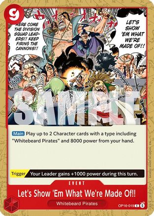 Let's Show 'Em What We're Made Of!! (OP16-019) [The Time of Battle] One Piece Single Bandai