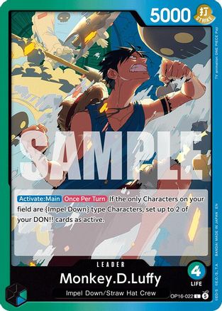 Monkey.D.Luffy (022) (OP16-022) [The Time of Battle] One Piece Single Bandai