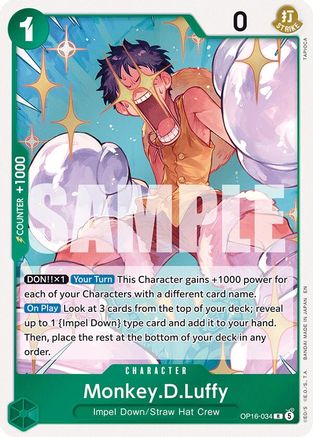 Monkey.D.Luffy (034) (OP16-034) [The Time of Battle] Foil One Piece Single Bandai