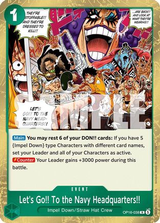 Let's Go!! To the Navy Headquarters.. (OP16-038) [The Time of Battle] Foil One Piece Single Bandai