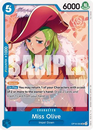 Miss Olive (OP16-050) [The Time of Battle] One Piece Single Bandai