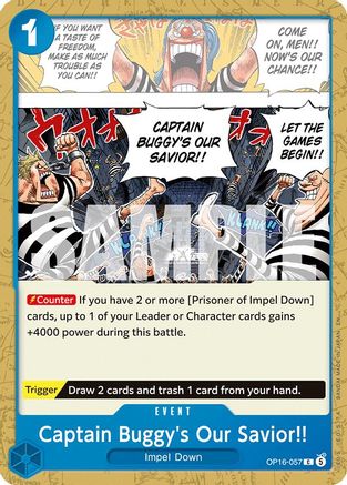 Captain Buggy's Our Savior!! (OP16-057) [The Time of Battle] One Piece Single Bandai
