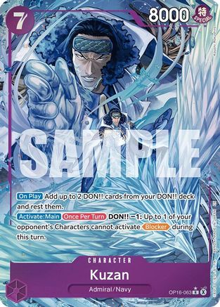 Kuzan (Alternate Art) (OP16-063) [The Time of Battle] Foil One Piece Single Bandai