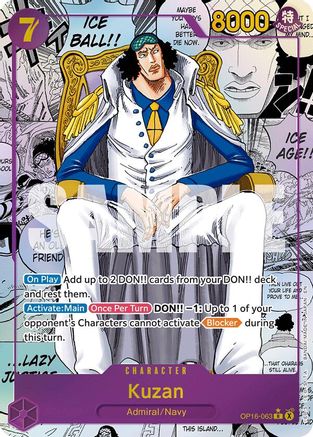 Kuzan (Manga) (OP16-063) [The Time of Battle] Foil One Piece Single Bandai