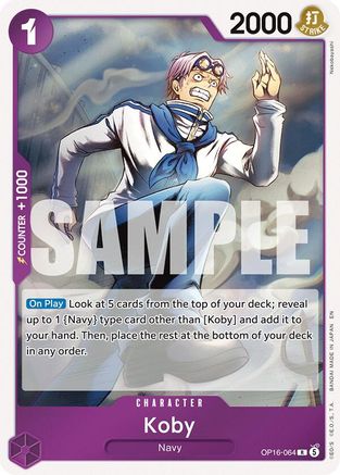 Koby (OP16-064) [The Time of Battle] Foil One Piece Single Bandai