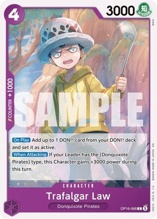 Trafalgar Law (068) (OP16-068) [The Time of Battle] One Piece Single Bandai