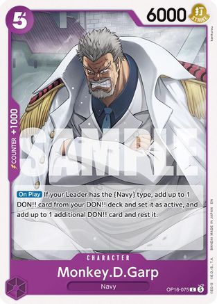 Monkey.D.Garp (OP16-075) [The Time of Battle] One Piece Single Bandai