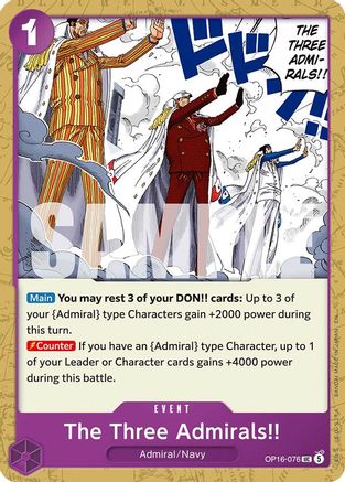 The Three Admirals!! (OP16-076) [The Time of Battle] One Piece Single Bandai