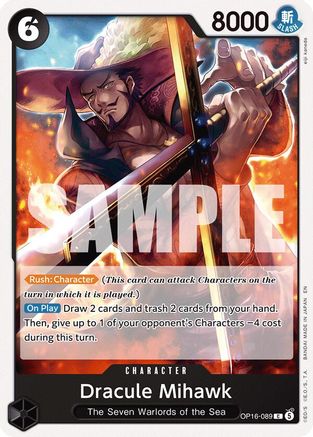 Dracule Mihawk (OP16-089) [The Time of Battle] One Piece Single Bandai