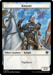 Spirit (0039) // Knight Double-Sided Token [Tokens] Commander Masters Tokens MTG Single Magic: The Gathering