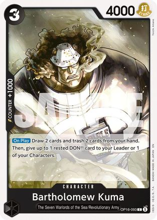 Bartholomew Kuma (093) (OP16-093) [The Time of Battle] One Piece Single Bandai