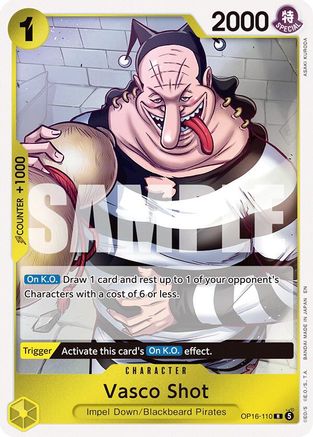Vasco Shot (OP16-110) [The Time of Battle] Foil One Piece Single Bandai