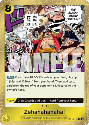 Zehahahahaha! (OP16-116) [The Time of Battle] Foil One Piece Single Bandai