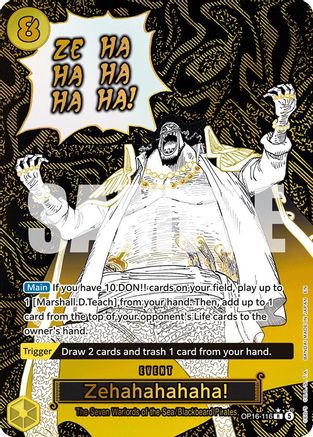 Zehahahahaha! (Alternate Art) (OP16-116) [The Time of Battle] Foil One Piece Single Bandai