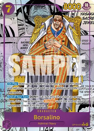 Borsalino (Manga) (OP16-073) [The Time of Battle] Foil One Piece Single Bandai