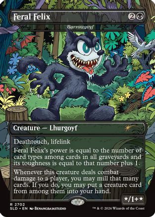Feral Felix - Barrowgoyf (SLD-2702) [Secret Lair] Drop Series Foil MTG Single Wizards of the Coast