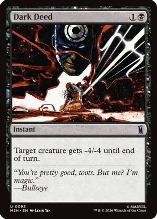 Dark Deed (MSH-093) [Marvel Super Heroes] Foil MTG Single Wizards of the Coast