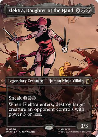 Elektra, Daughter of the Hand (MSH-326) [Marvel Super Heroes] Foil MTG Single Wizards of the Coast