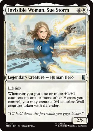 Invisible Woman, Sue Storm (MSH-017) [Marvel Super Heroes] Foil MTG Single Wizards of the Coast