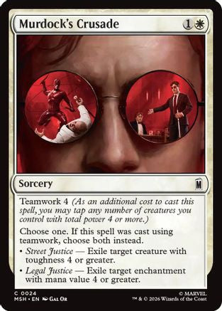 Murdock's Crusade (MSH-024) [Marvel Super Heroes] MTG Single Wizards of the Coast