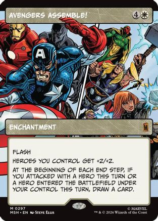 Avengers Assemble! (0297) (MSH-297) [Marvel Super Heroes] Foil MTG Single Wizards of the Coast