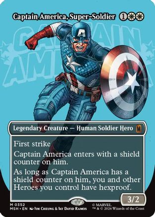 Captain America, Super-Soldier (0352) (MSH-352) [Marvel Super Heroes] Foil MTG Single Wizards of the Coast