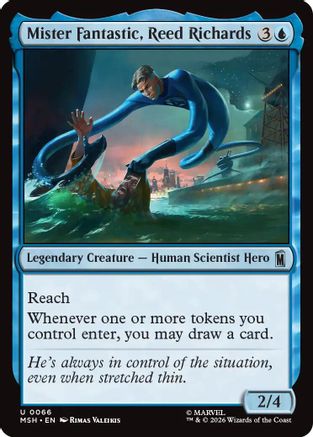 Mister Fantastic, Reed Richards (MSH-066) [Marvel Super Heroes] MTG Single Wizards of the Coast