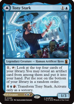 Tony Stark (MSH-080) [Marvel Super Heroes] Foil MTG Single Wizards of the Coast