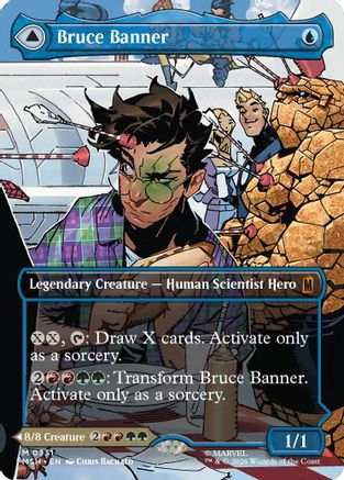 Bruce Banner(Borderless) (0331) (MSH-331) [Marvel Super Heroes] Foil MTG Single Wizards of the Coast