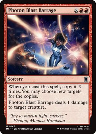 Photon Blast Barrage (MSH-147) [Marvel Super Heroes] Foil MTG Single Wizards of the Coast
