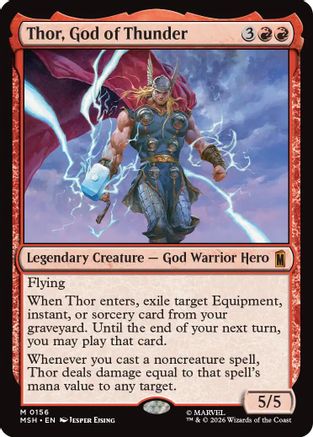 Thor, God of Thunder (MSH-156) [Marvel Super Heroes] MTG Single Wizards of the Coast