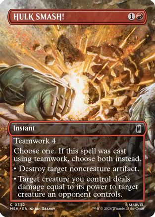 HULK SMASH! (MSH-332) [Marvel Super Heroes] MTG Single Wizards of the Coast