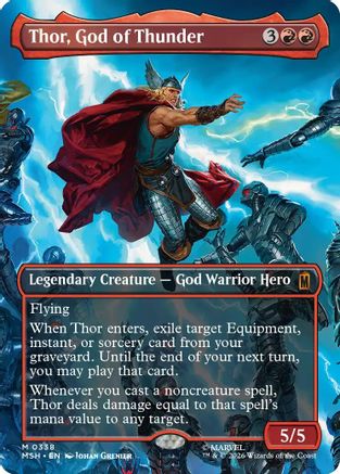 Thor, God of Thunder (0338) (MSH-338) [Marvel Super Heroes] MTG Single Wizards of the Coast