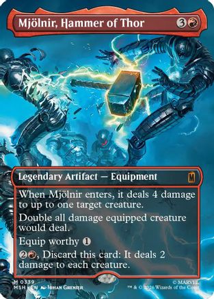 Mjolnir, Hammer of Thor (0339) (MSH-339) [Marvel Super Heroes] MTG Single Wizards of the Coast