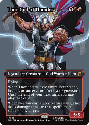 Thor, God of Thunder (0369) (MSH-369) [Marvel Super Heroes] MTG Single Wizards of the Coast