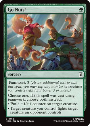 Go Nuts! (MSH-168) [Marvel Super Heroes] MTG Single Wizards of the Coast