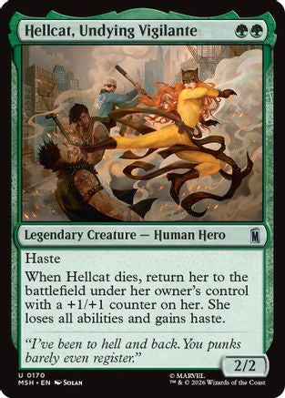Hellcat, Undying Vigilante (MSH-170) [Marvel Super Heroes] Foil MTG Single Wizards of the Coast